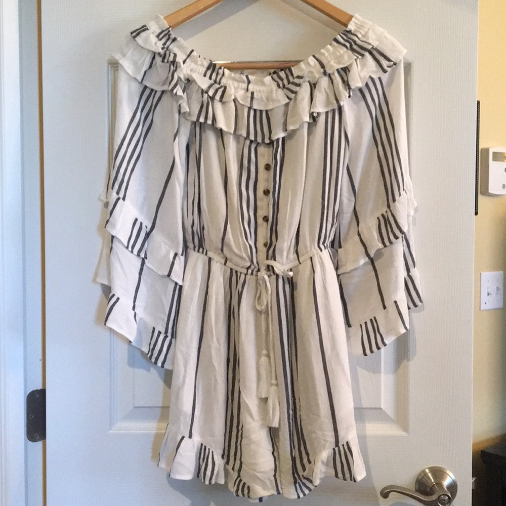 American Eagle Striped Romper